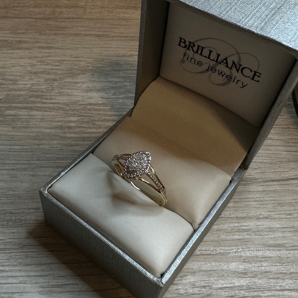 10K Diamond gold plated ring women’s 7